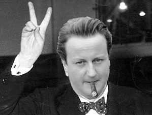 Cameron as Churchill